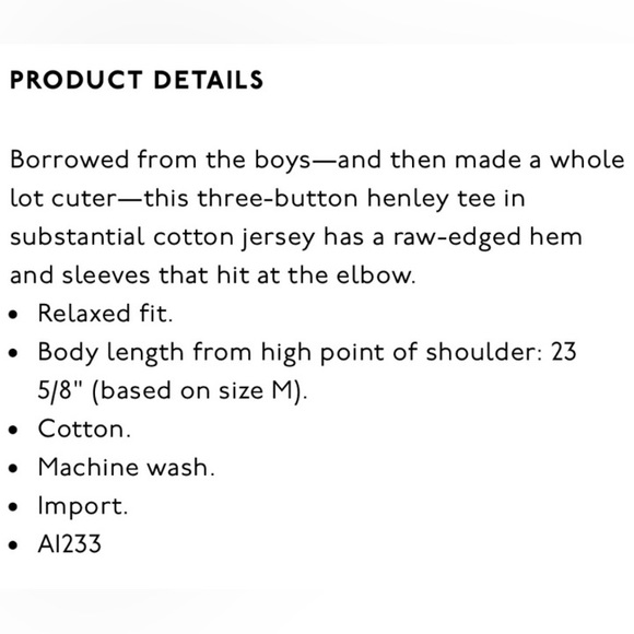 (A7) Madewell raw edge Henley tee, Burnt Orange/Rust in color, Size Small - Picture 2 of 11